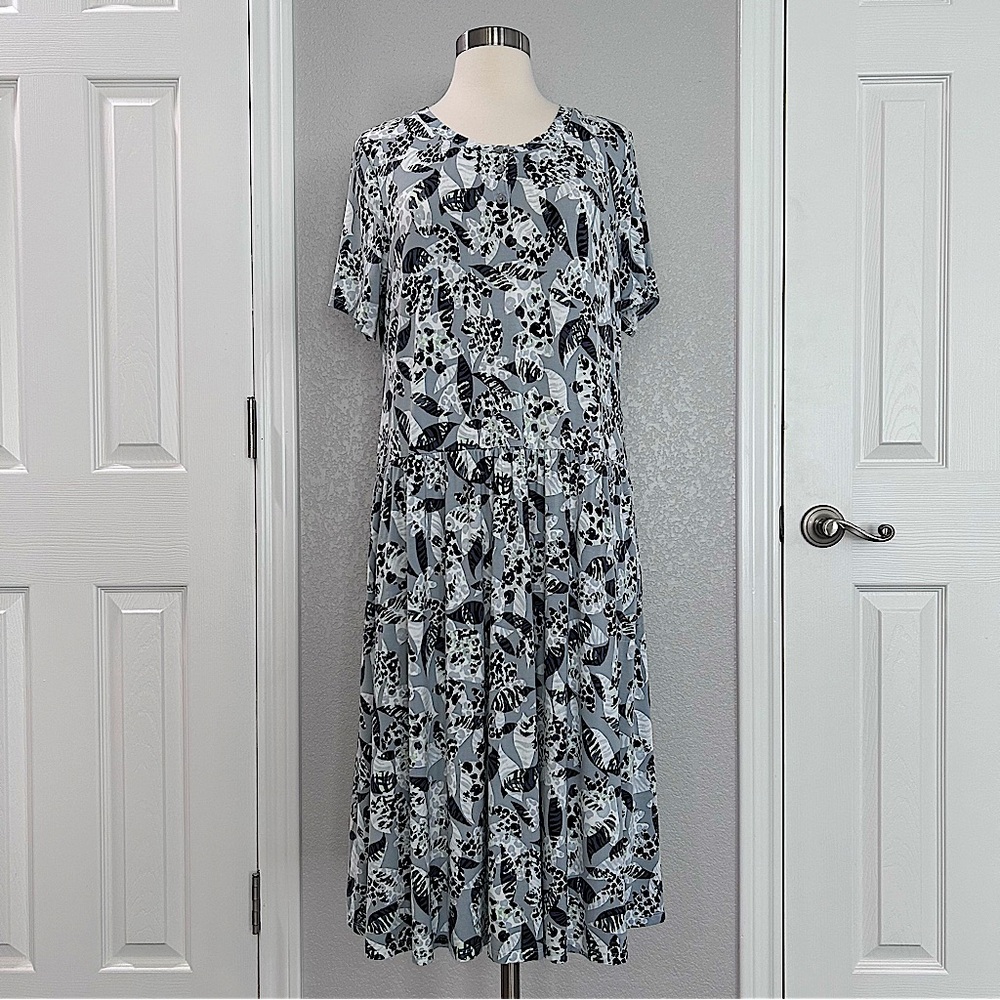 LOGO by Lori Goldstein Rayon 230 Short Sleeve Dress